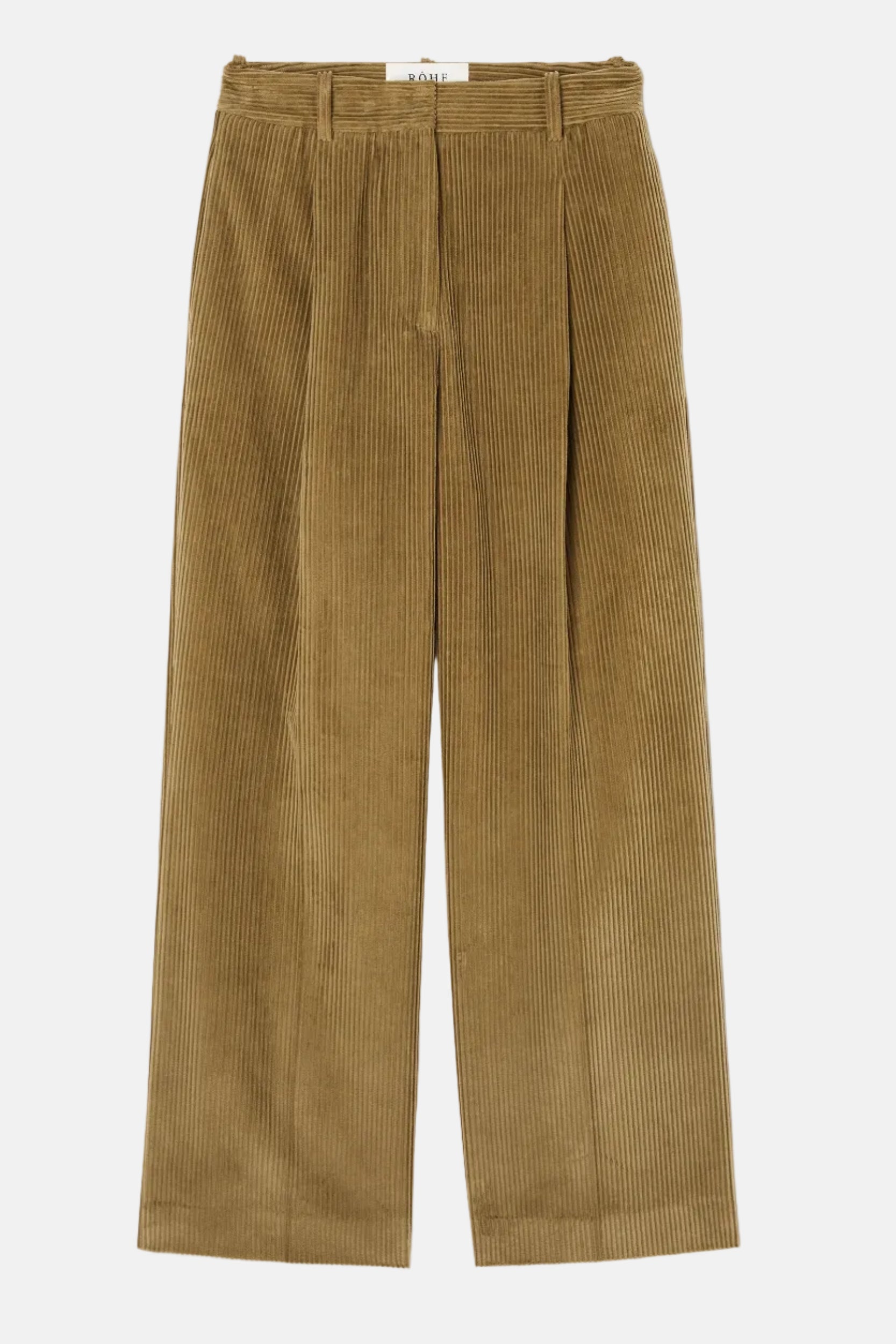 Róhe Ted Low Waist Corduroy Hose in Beige