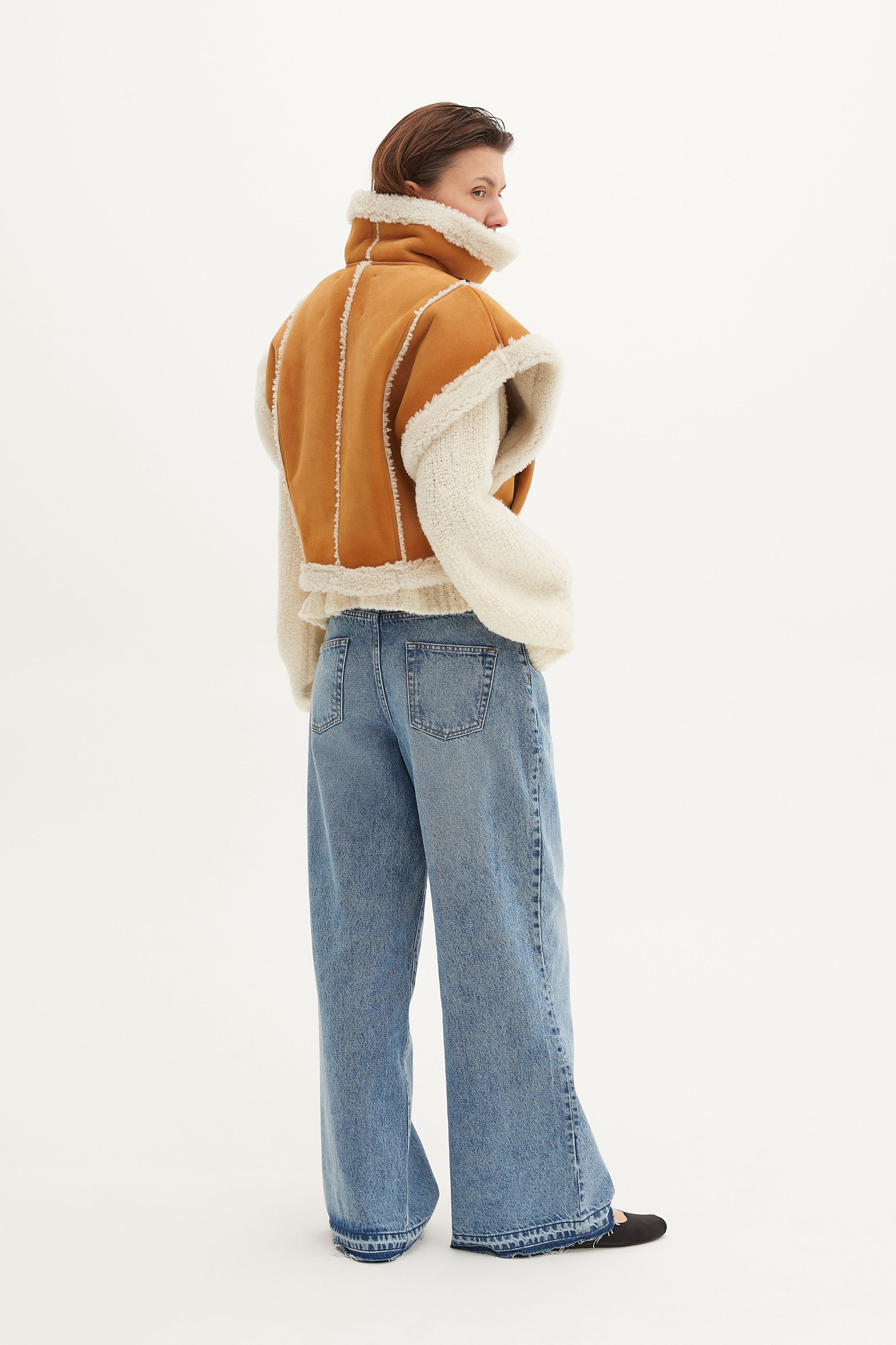 Mini Shearling, Honey, Vest