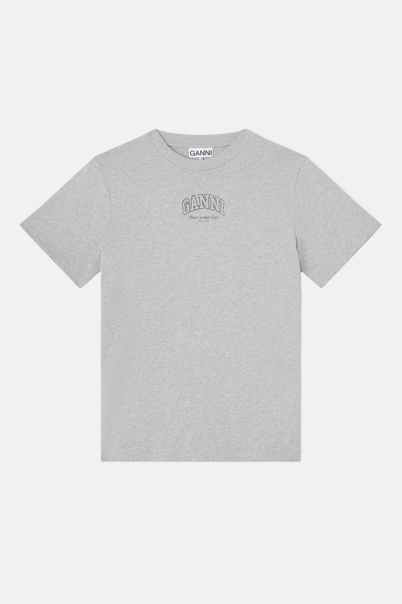 GANNI Essentials Tee in Paloma aus Organic Cotton, Basic T-Shirt mit Logo.