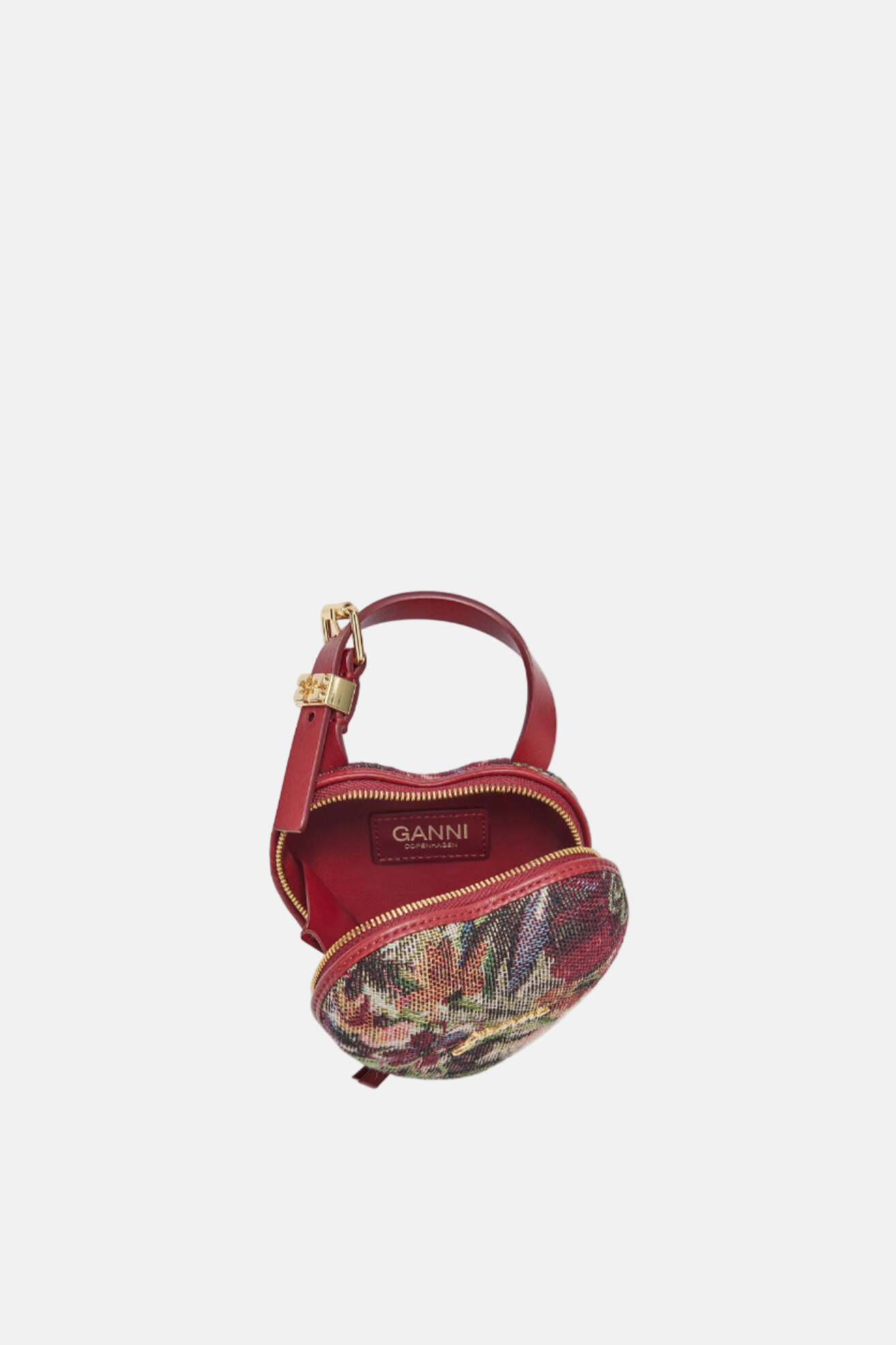 GANNI Nano Heart, Tawny, Tasche