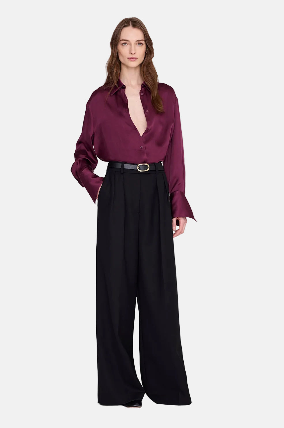 Anine Bing Bridget, Burgundy, Shirt