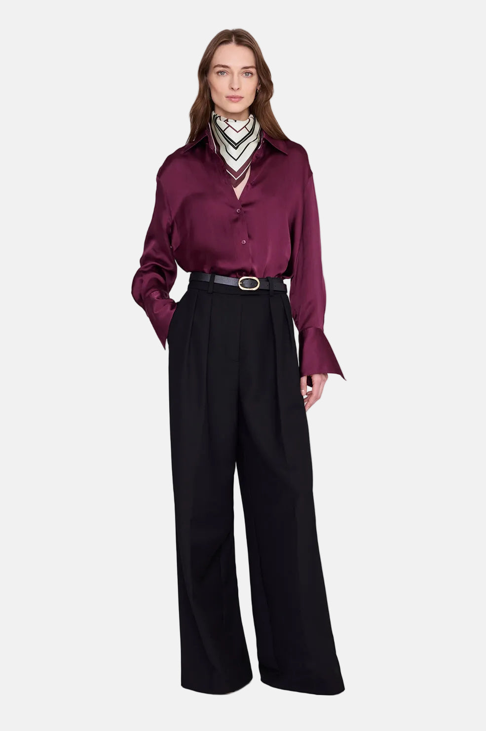 Anine Bing Bridget, Burgundy, Shirt