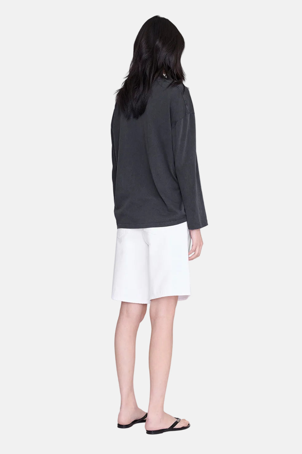 Anine Bing Ivan, Washed Black, Longsleeve