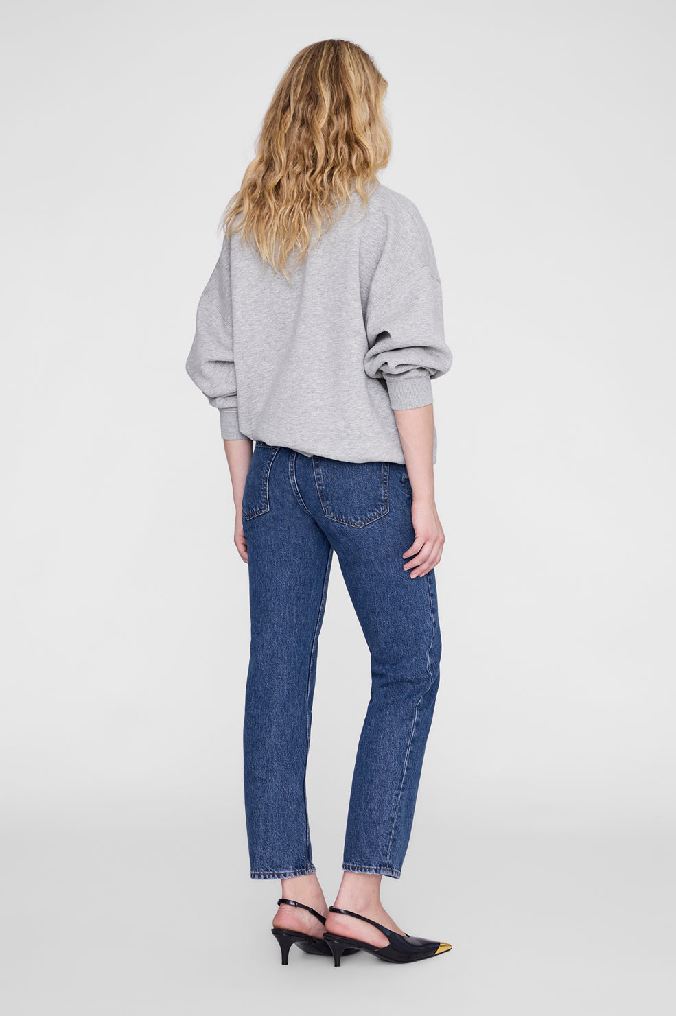 Anine Bing Miles, Gris chiné, Sweatshirt Studio