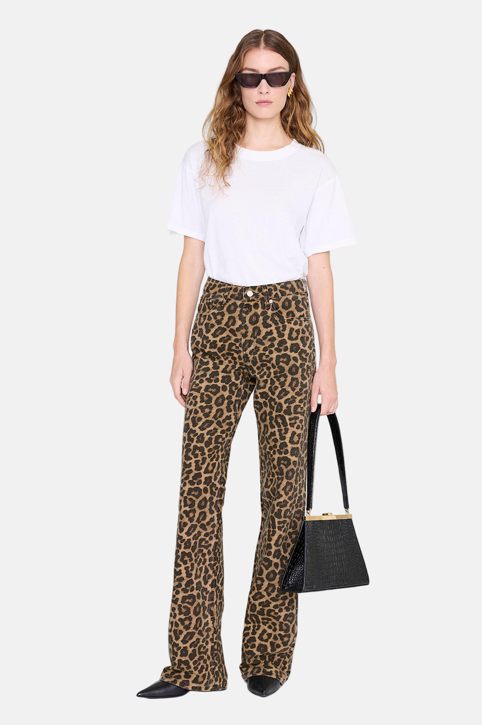 Anine Bing, Hugh, Black/Brown Leopard, Jeans