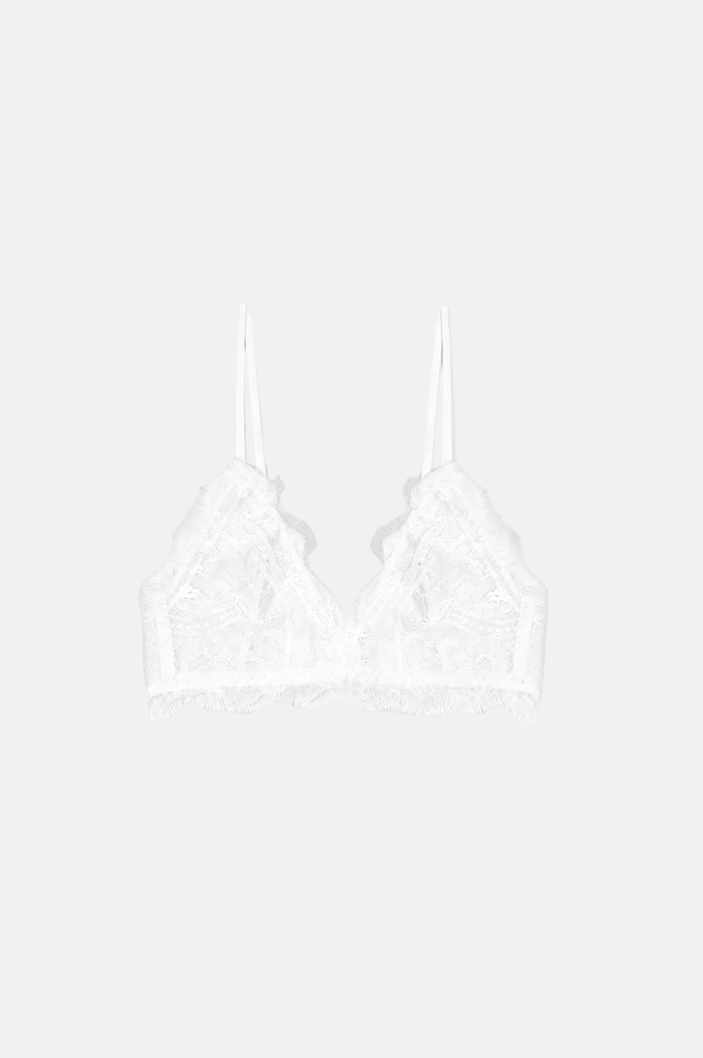 Anine Bing, Ivory, Lace Bra with Trim