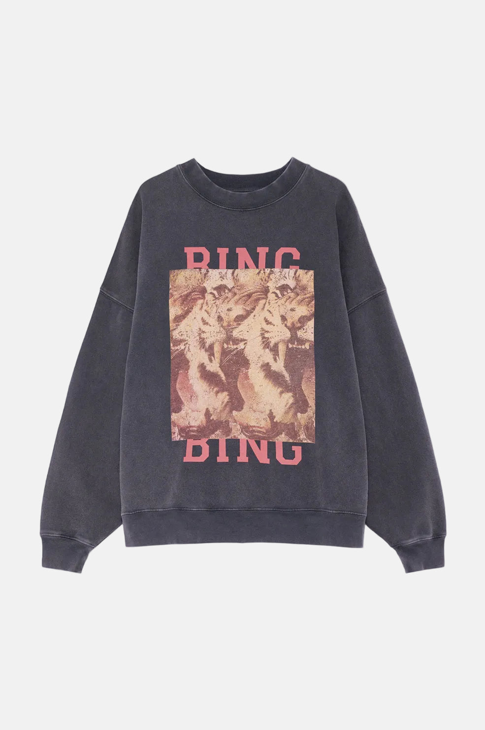Anine Bing Miles Tiger Bing, Washed Black, Sweatshirt