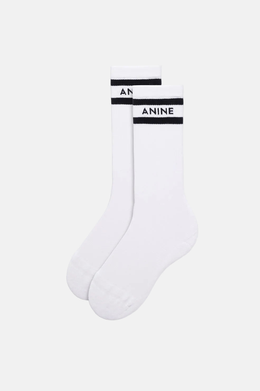 Anine Bing Sully Sporty, White/Black Stripe, sock