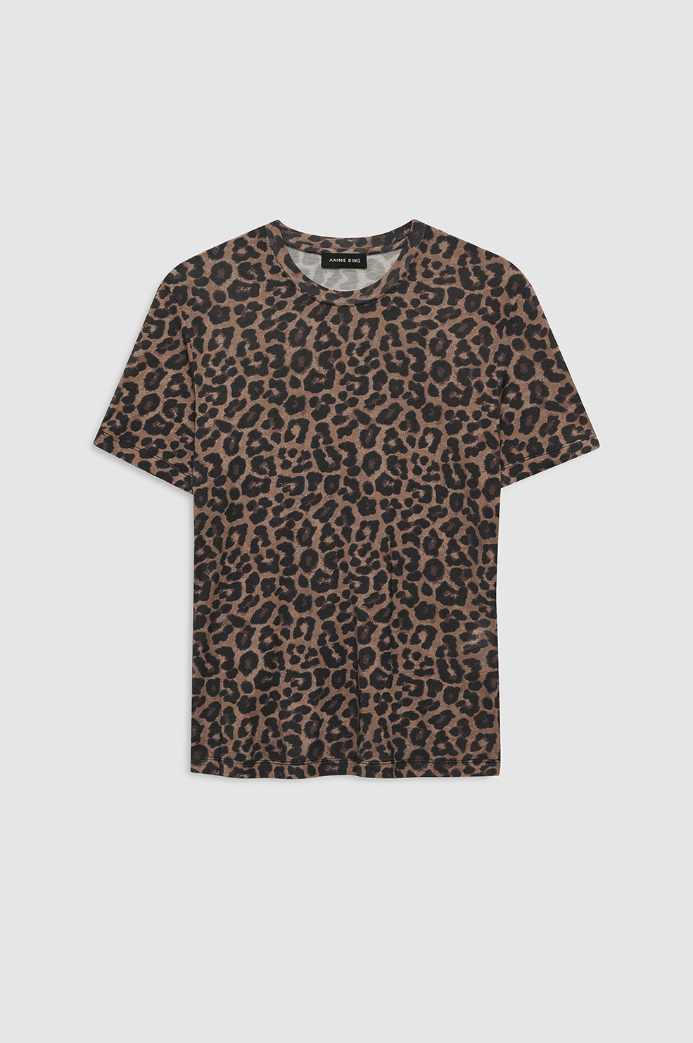 Anine Bing, Avi, Black/Brown Leopard, T-Shirt