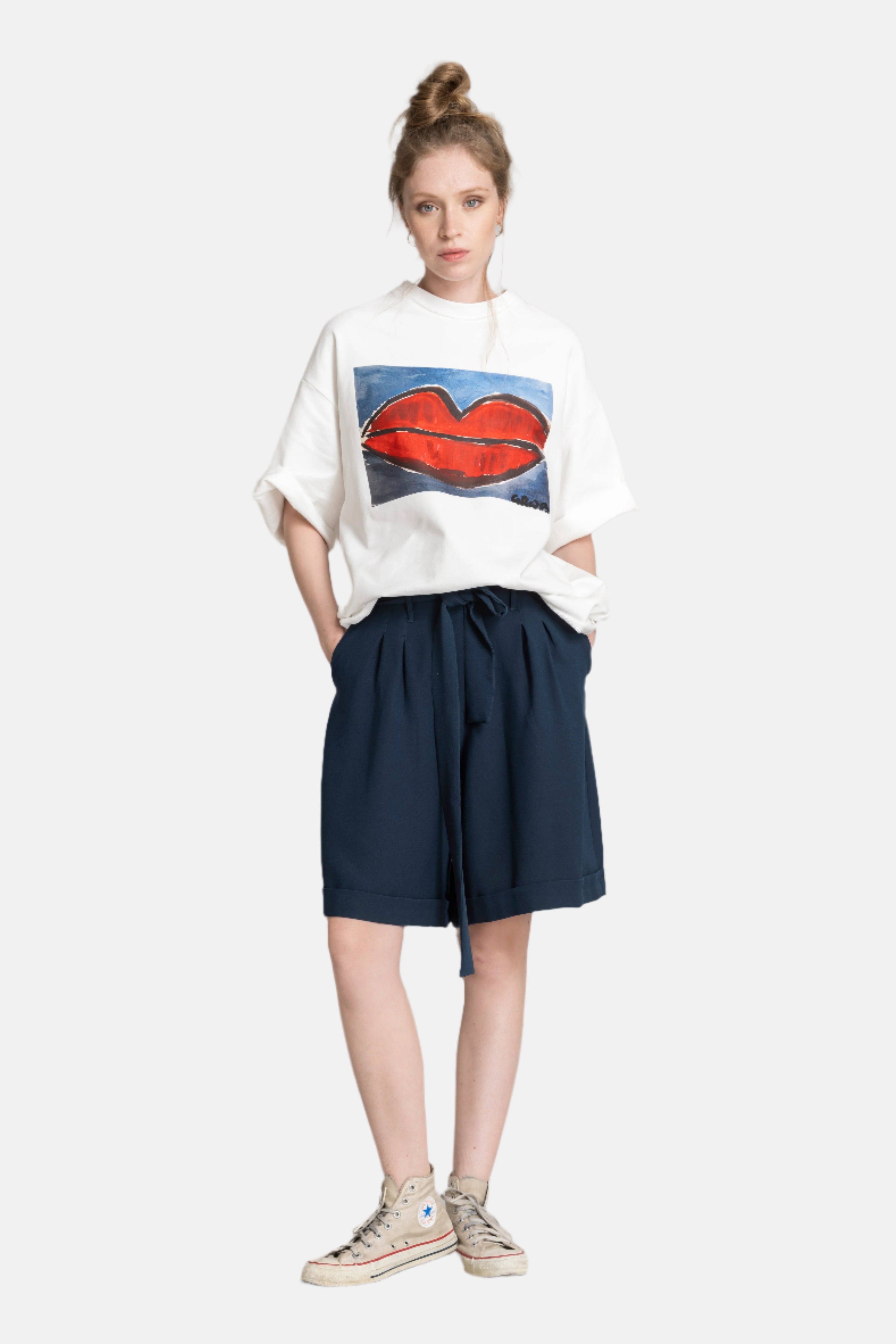 Atelier 1985 Grob, Lippe Blau, Sweatshirt