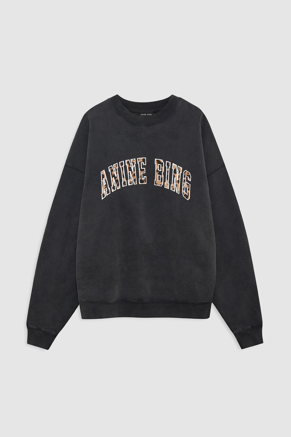 Anine Bing Miles, Leopard/Washed Black, Sweatshirt