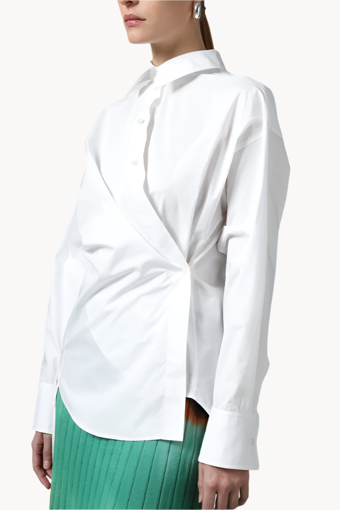 Roberto Collina Camicia Wrap, Bianco, Hemd
