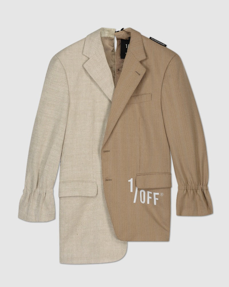 Double, Beige/Grey, Blazer