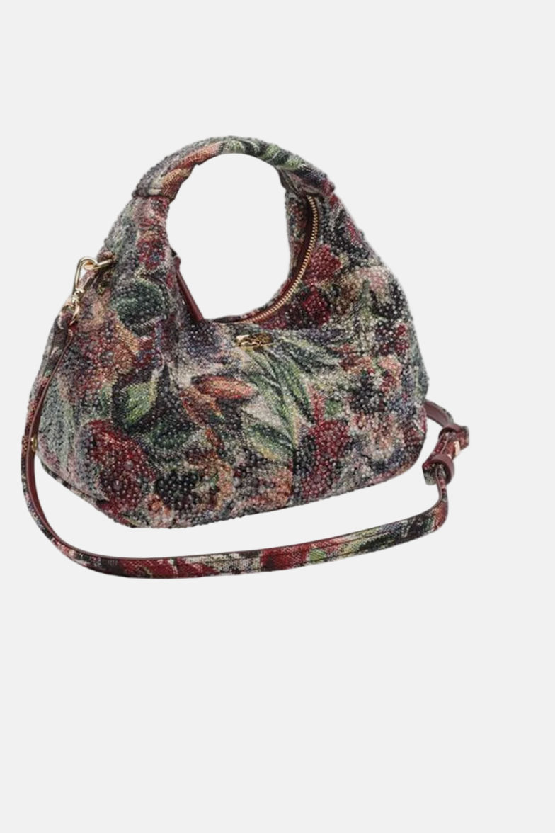 GANNI Hobo Mini Strass, Tawny, Tasche