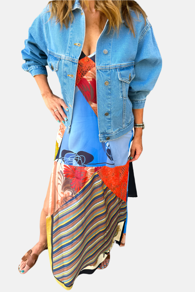 Patchwork, Multi, Dress