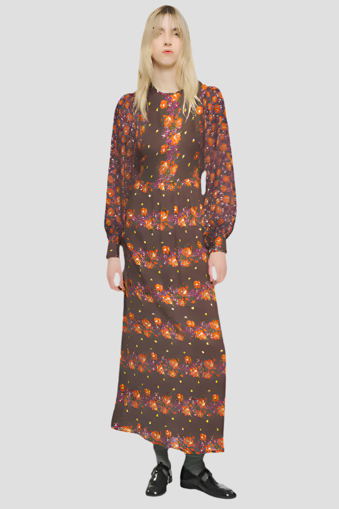 Antik Batik Magalie, Brown, Kleid