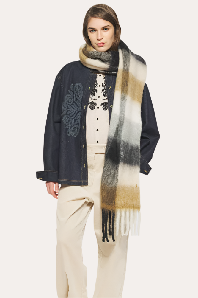 Antik Batik Scarves, Black/Brown, Schal