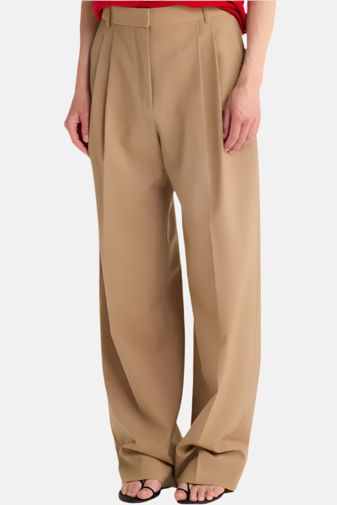 Wild Leg Pleated, Fawn, Pants