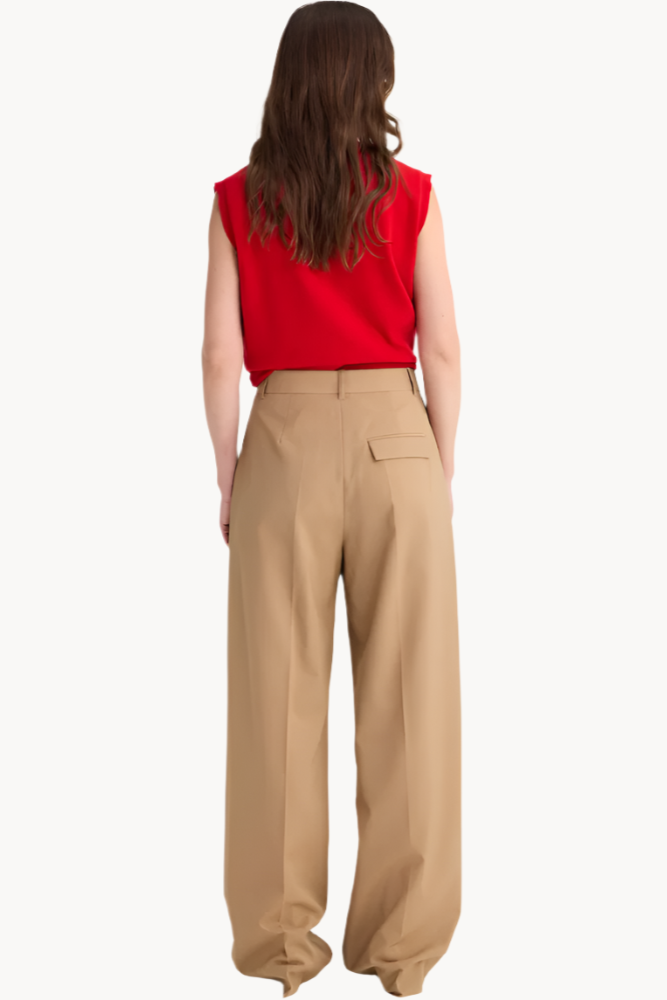 Wild Leg Pleated, Fawn, Pants