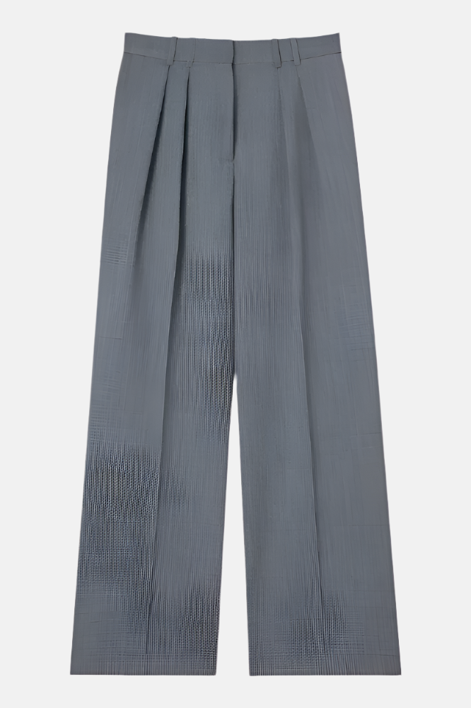Wide Leg, Dark Gray Melange, trousers