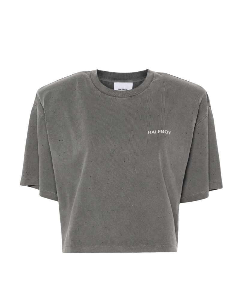 Maxi Tee Crop, Grey, T-Shirt