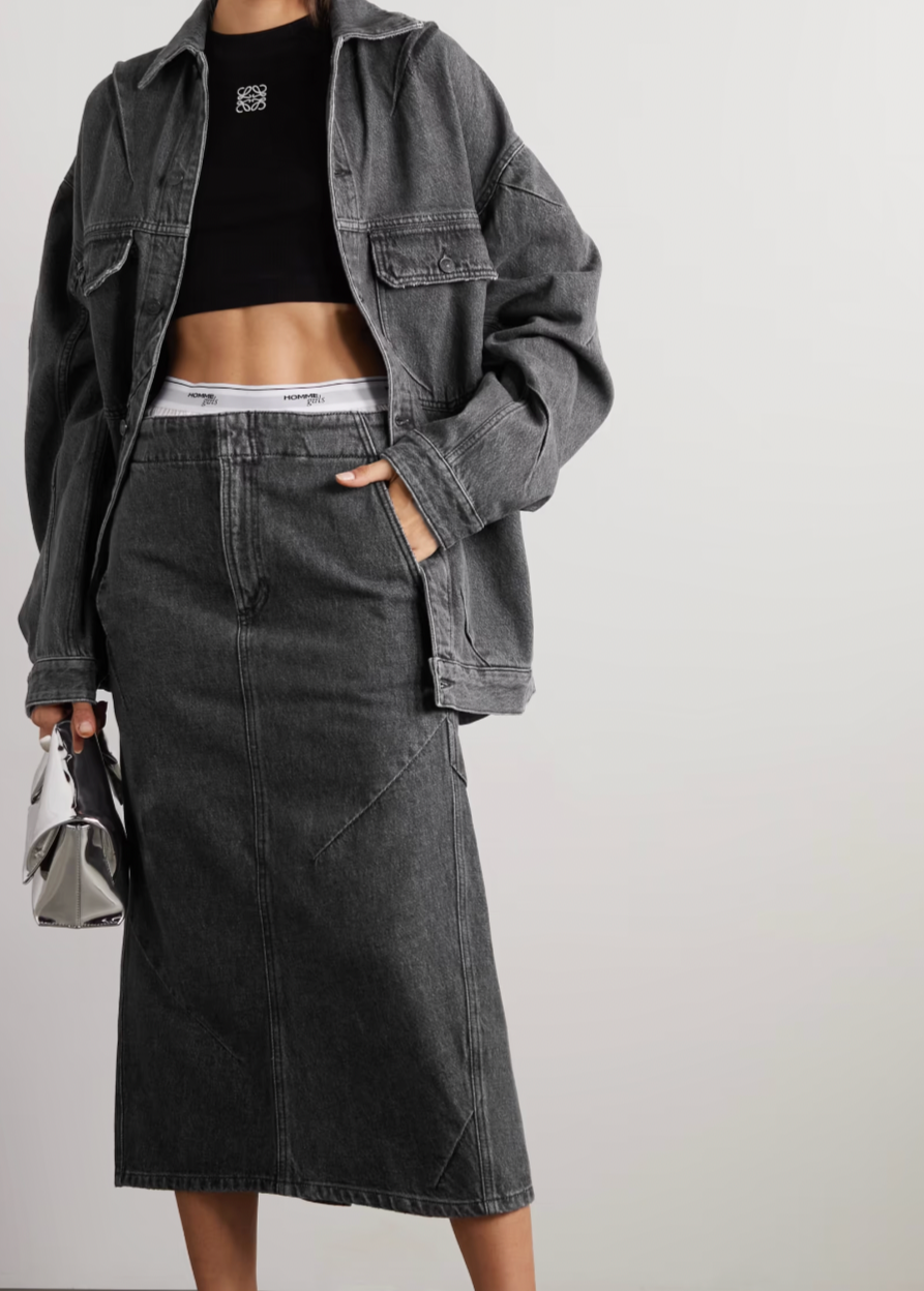 Denim Jacket, Grey, Jeansjacke