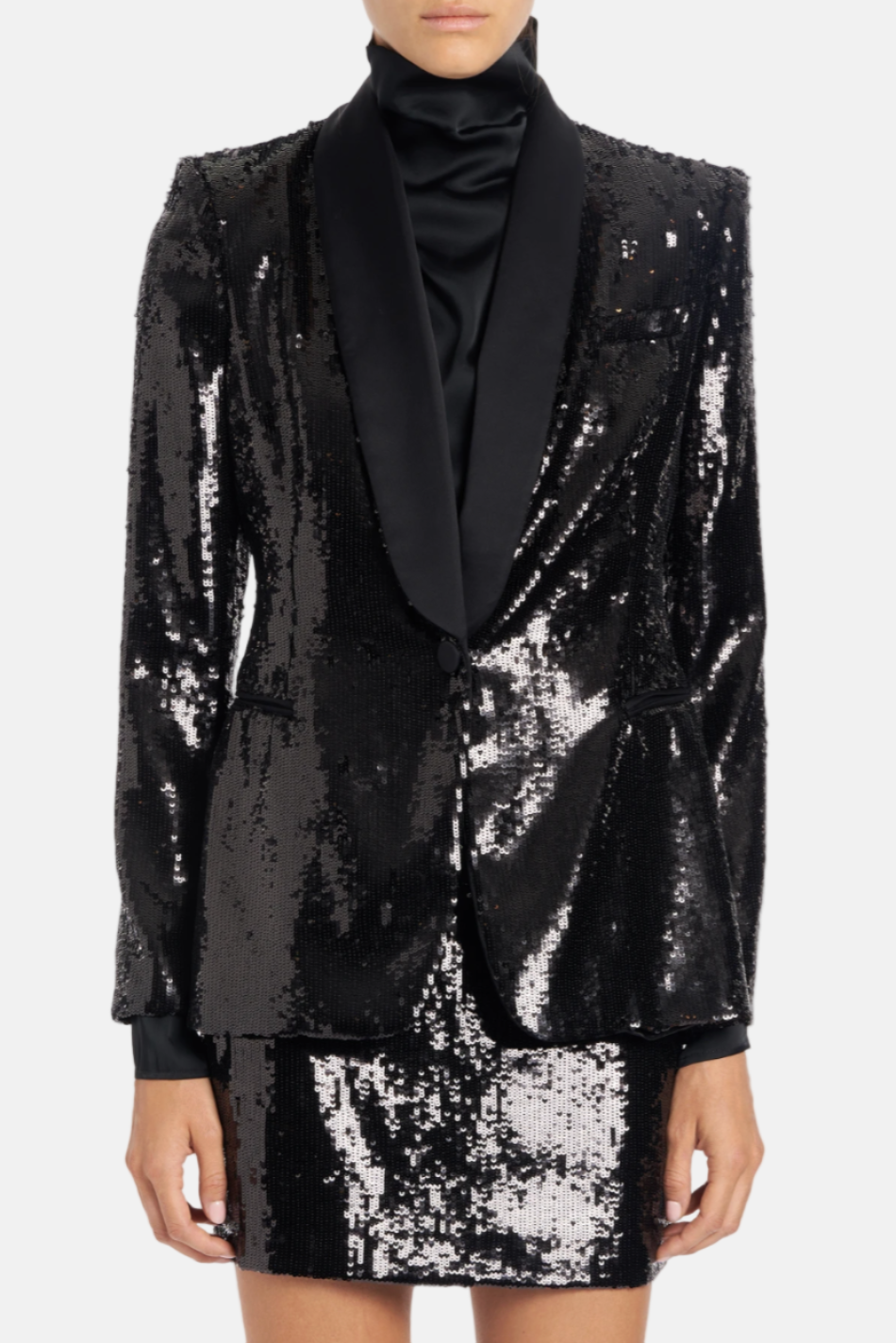Dondup, Schwarz, Pailletten Blazer