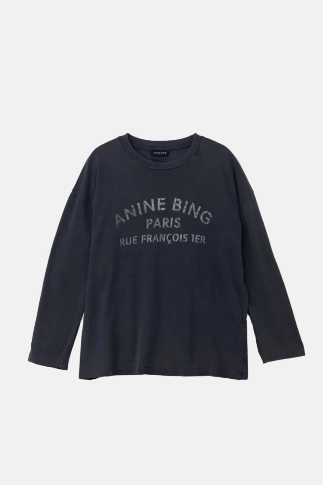Anine Bing Ivan, Washed Black, Longsleeve