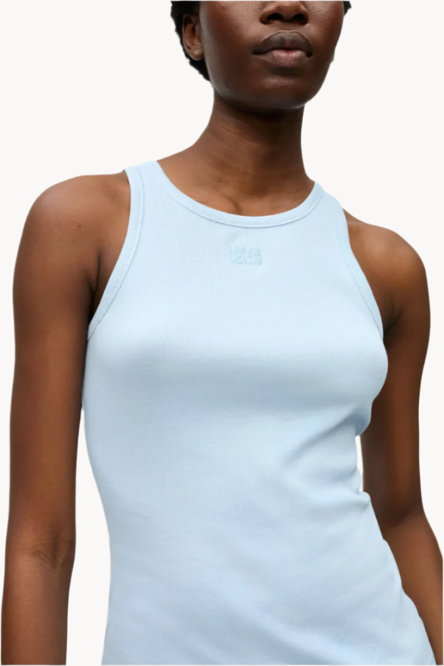 GANNI Soft Cotton, Blue, Tank Top