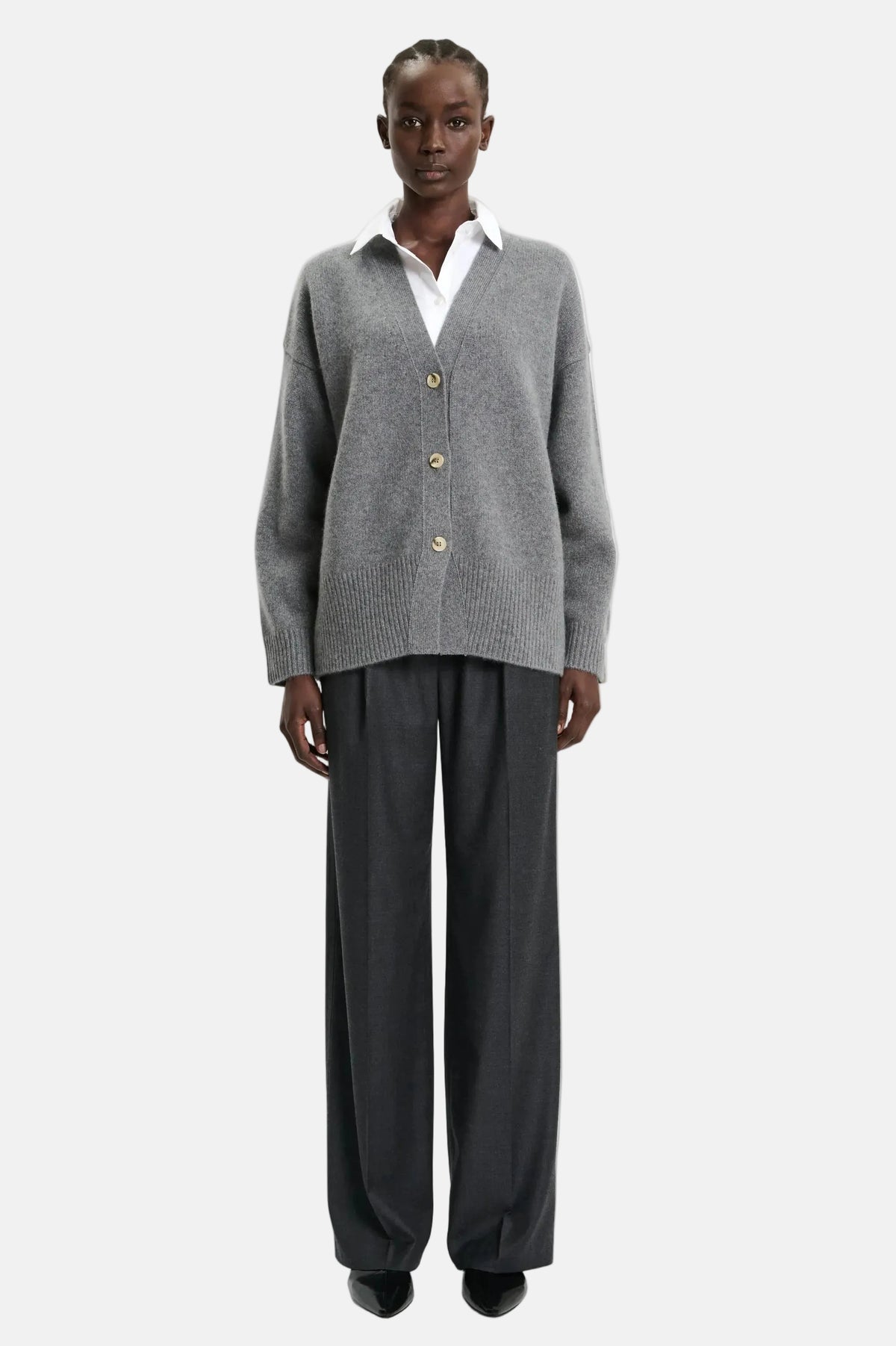 Arch4 Cedar Cardigan in Gunmetal Marl