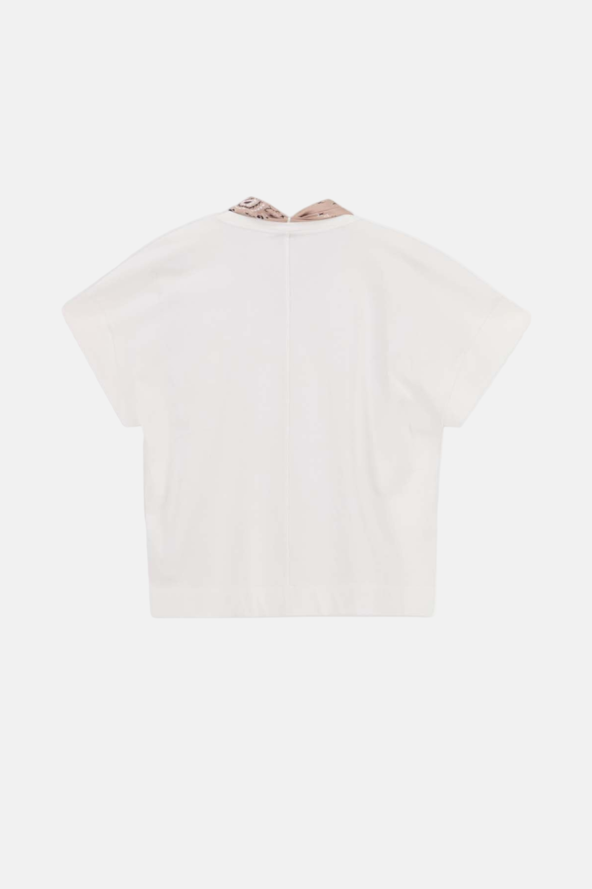 8PM Sirmione Top Latte–Deserto, Rückansicht, ärmelloses Baumwoll-Top mit Bandana-Detail