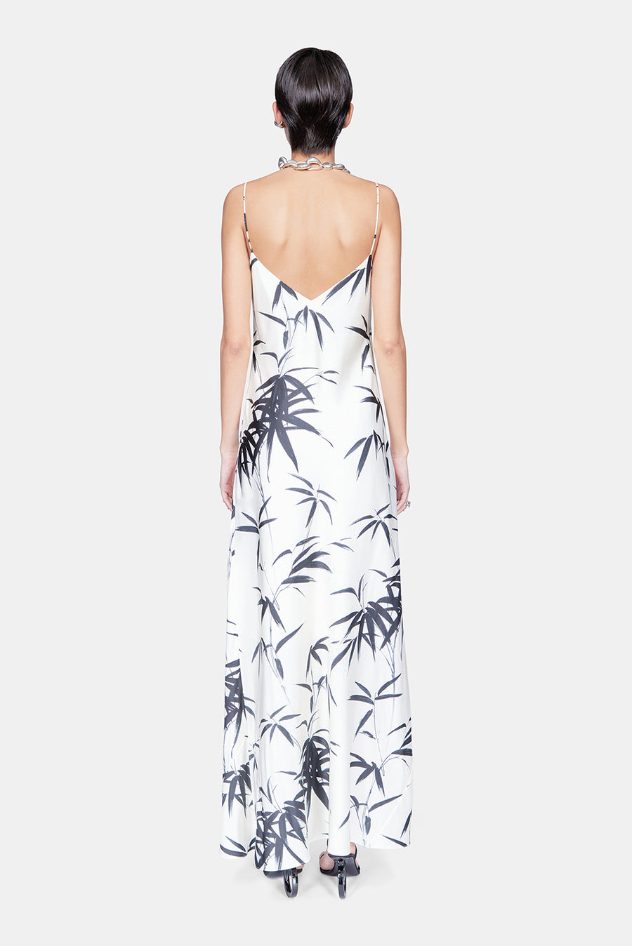 Galvan London Brushstroke, Cream/Black, Kleid