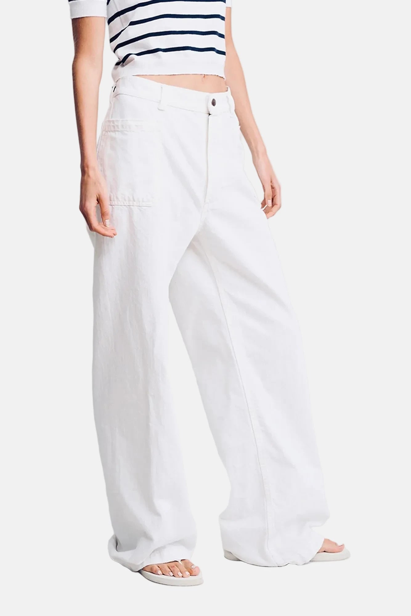 Denimist Deck Pant, White Wash, Hose