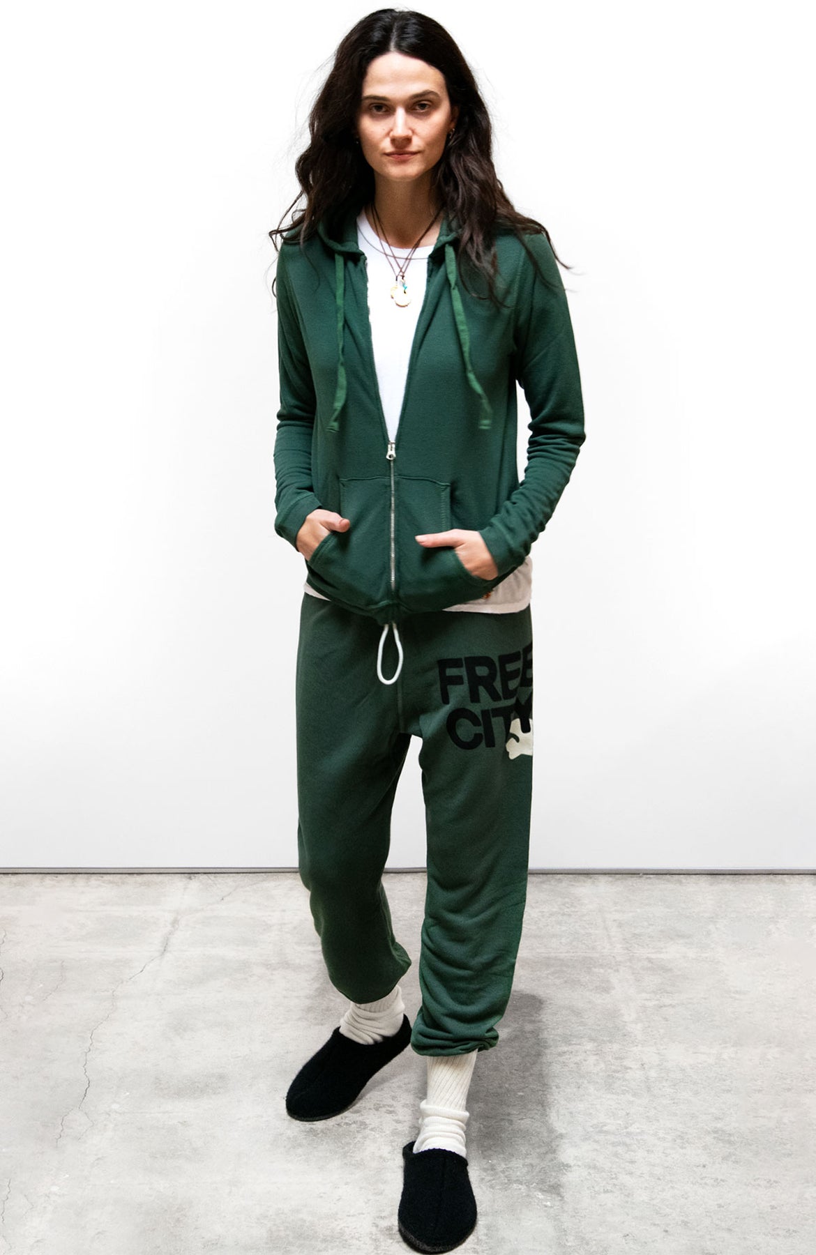 Free City Superfluff Zip Hoodie, Bush, Zip Hoodie