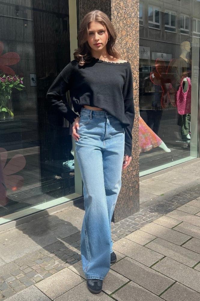 Gauchere Mid Rise Jeans, Soft Stone Bleach