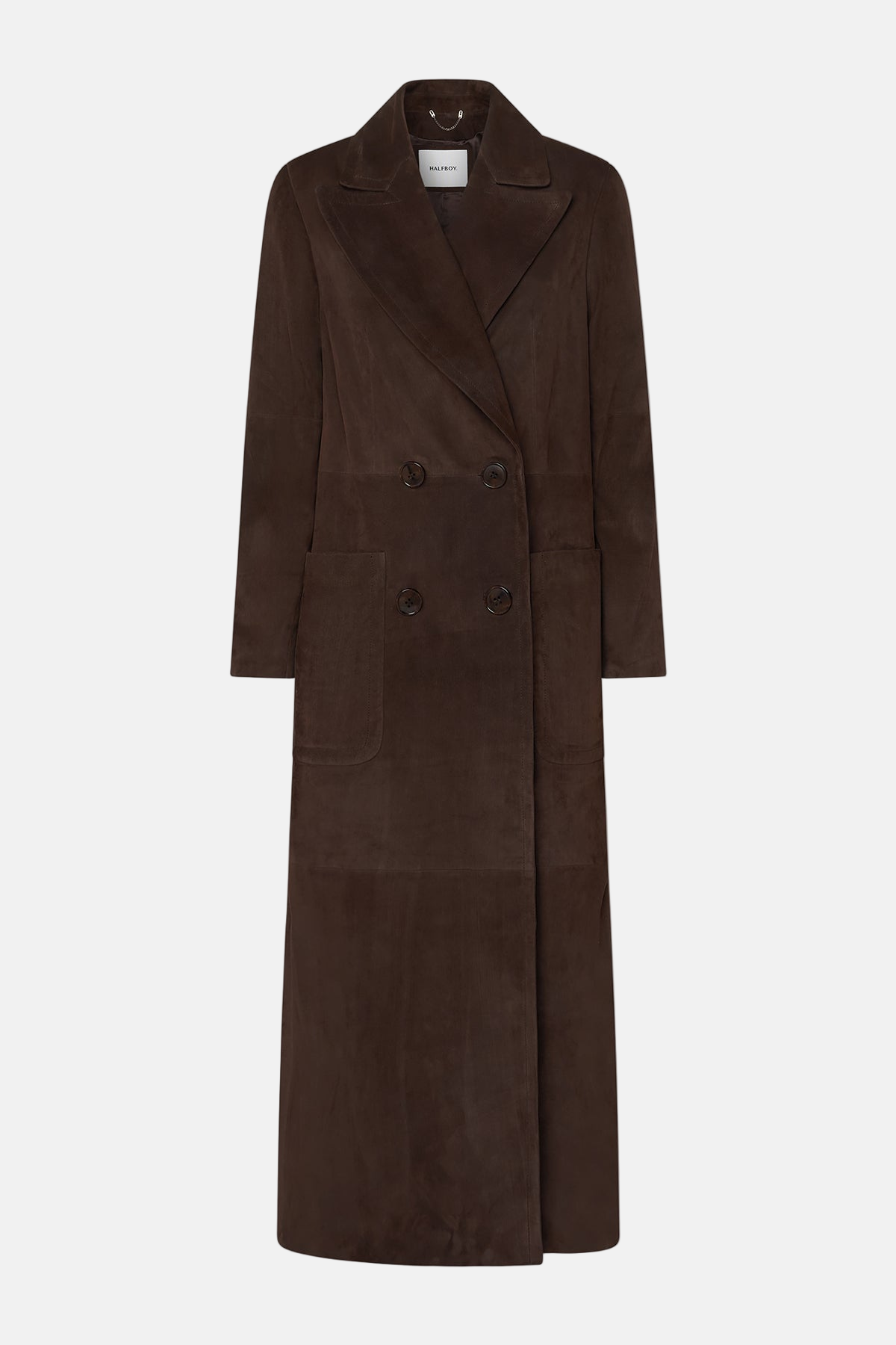 Halfboy, Dark Brown, Wildledermantel