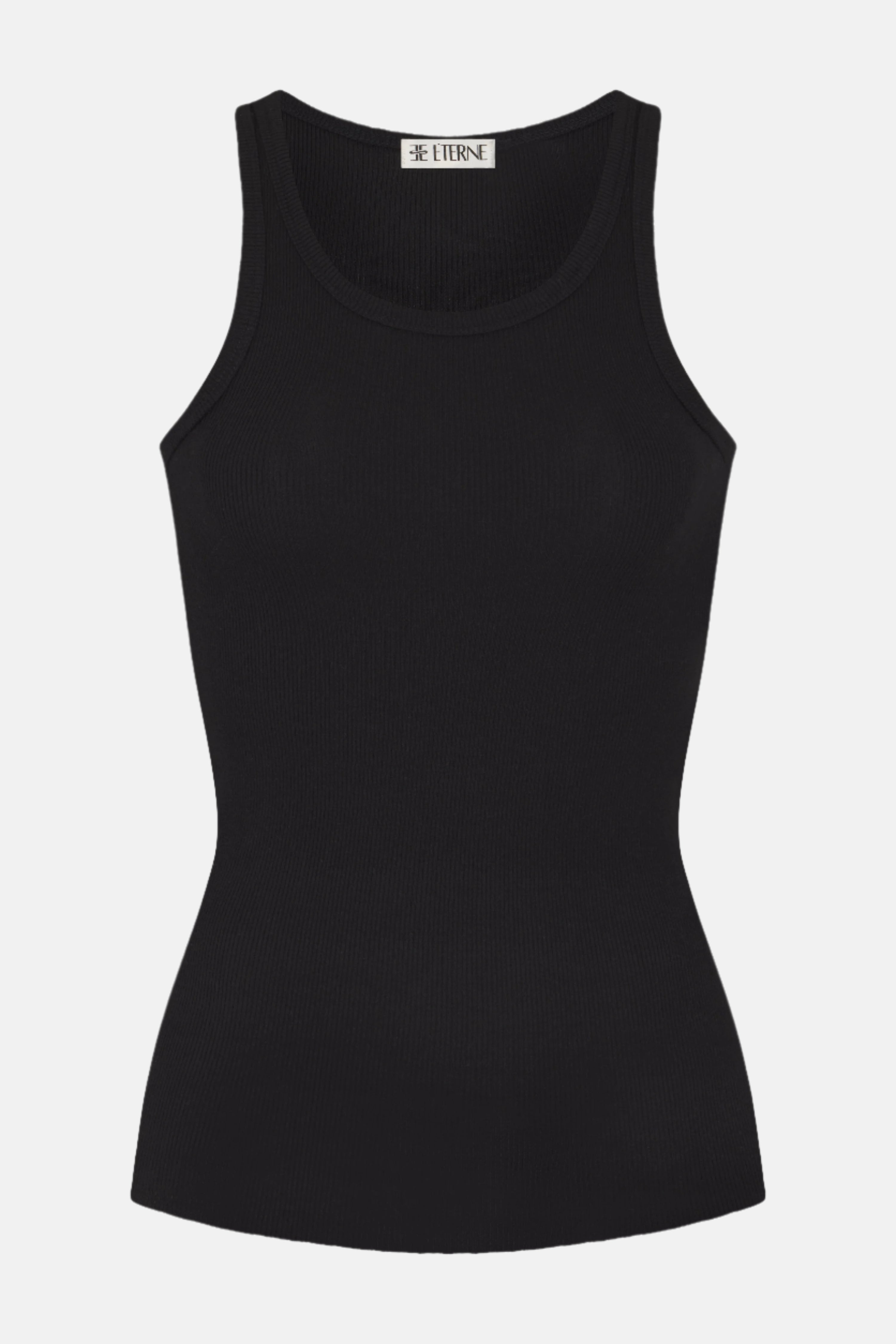 Éterne High Neck Fitted, Black, Tanktop