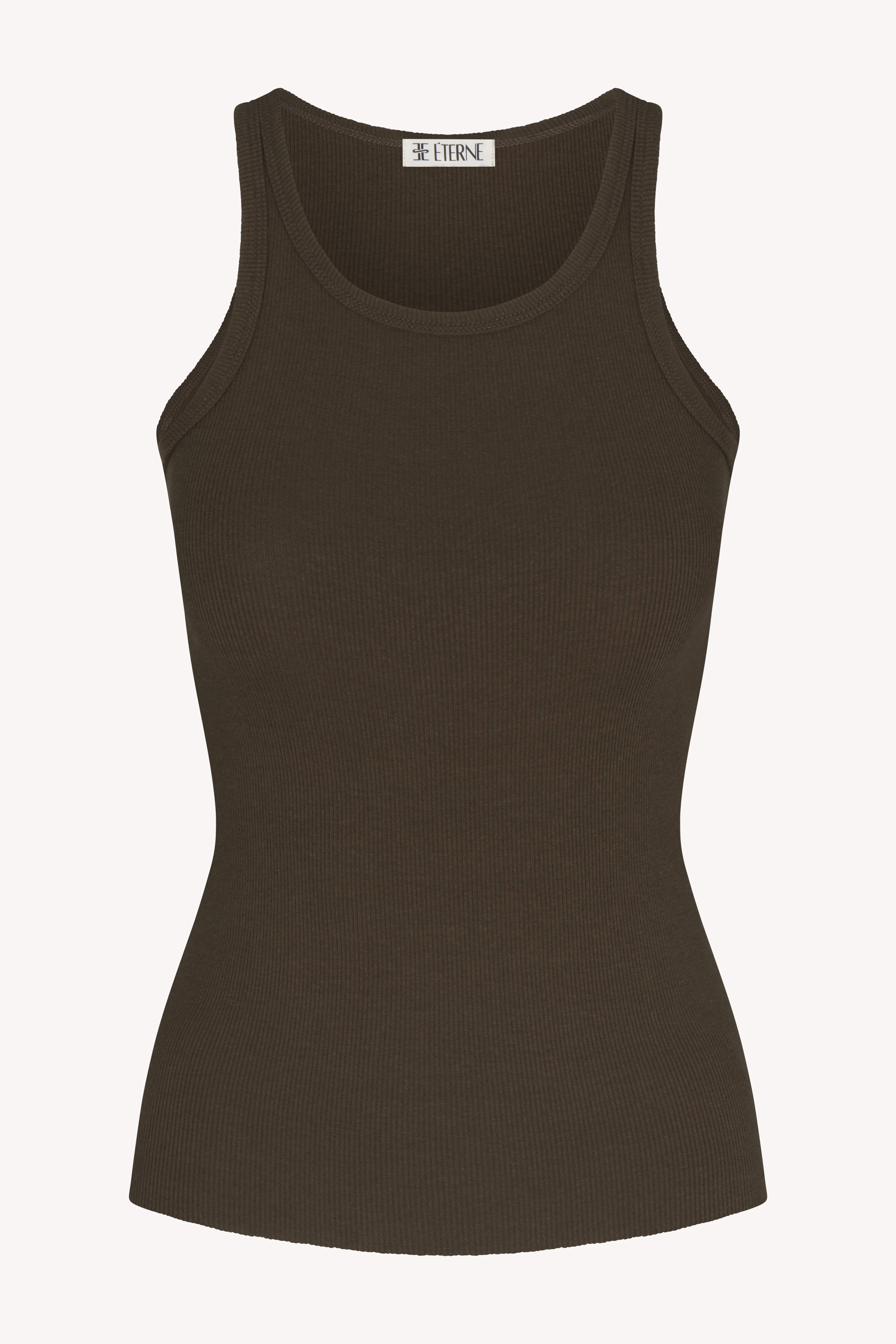 Éterne High Neck Fitted, Moss Mos, Tanktop