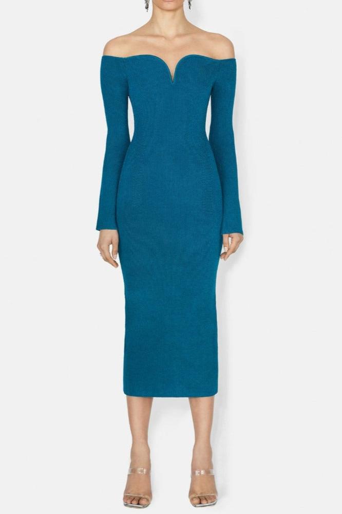 Galvan London Grace, Blau, Kleid
