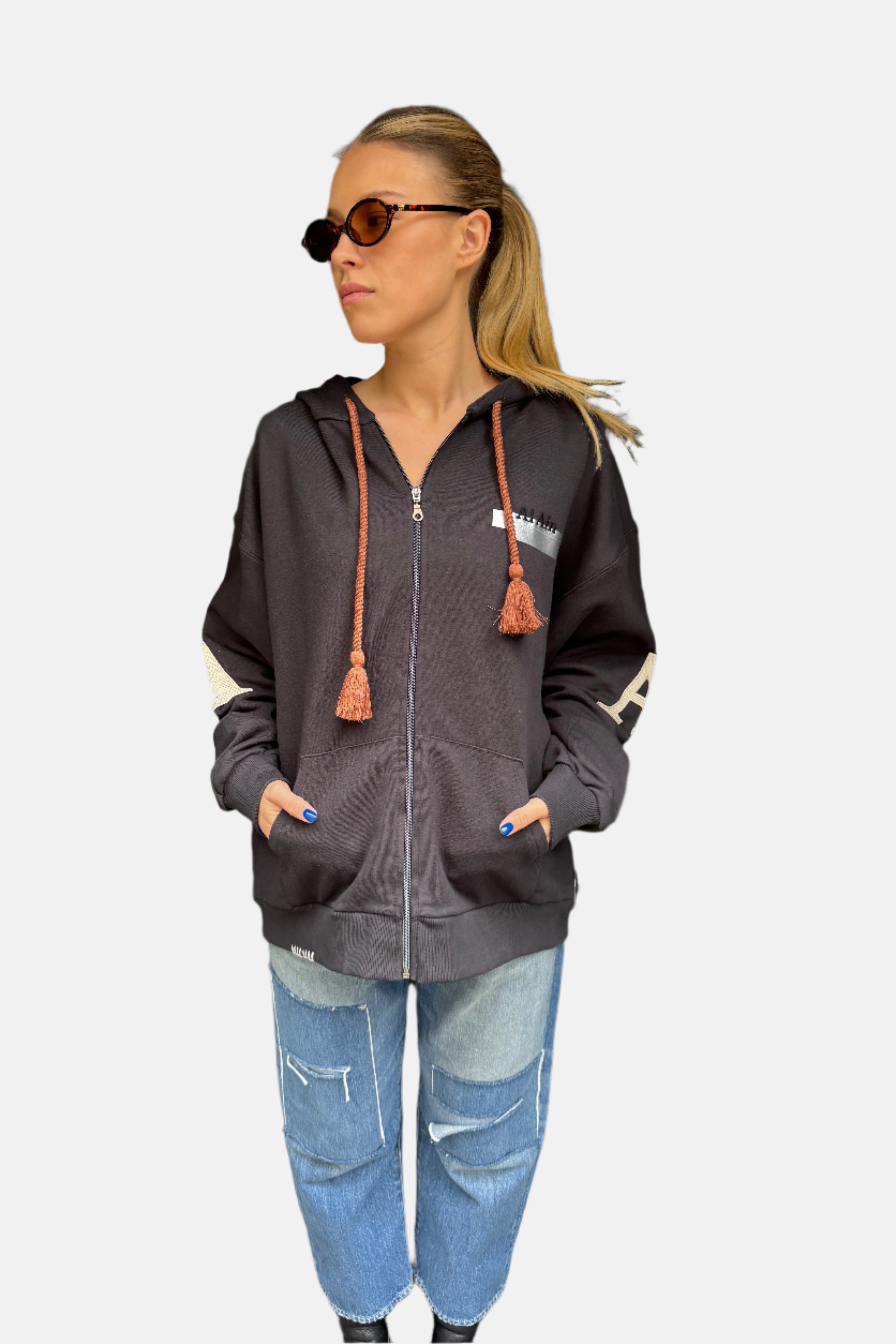 Al Ain AHZX, Black, Zip Hoodie