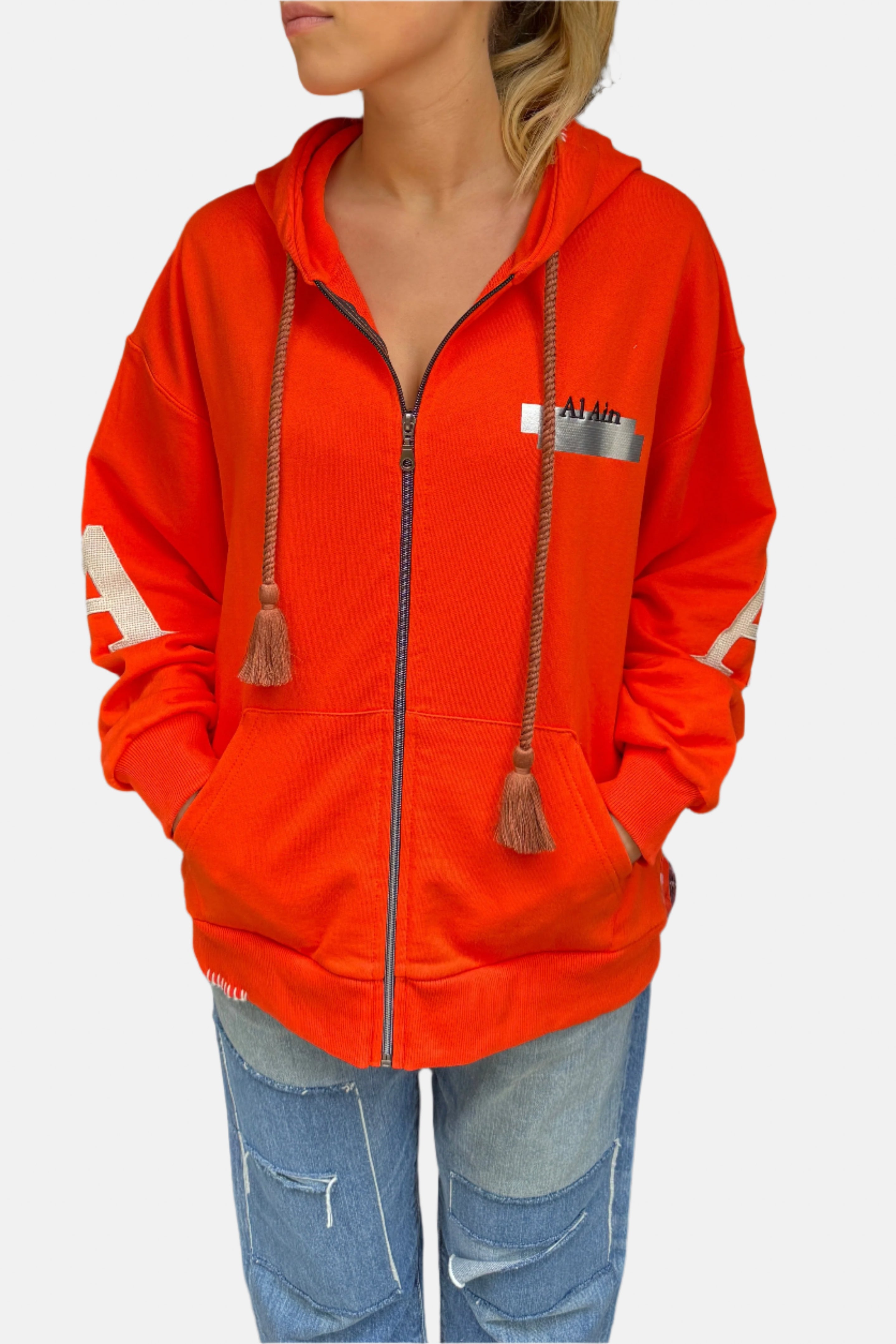 Al Ain AHZX, Orange, Zip Hoodie