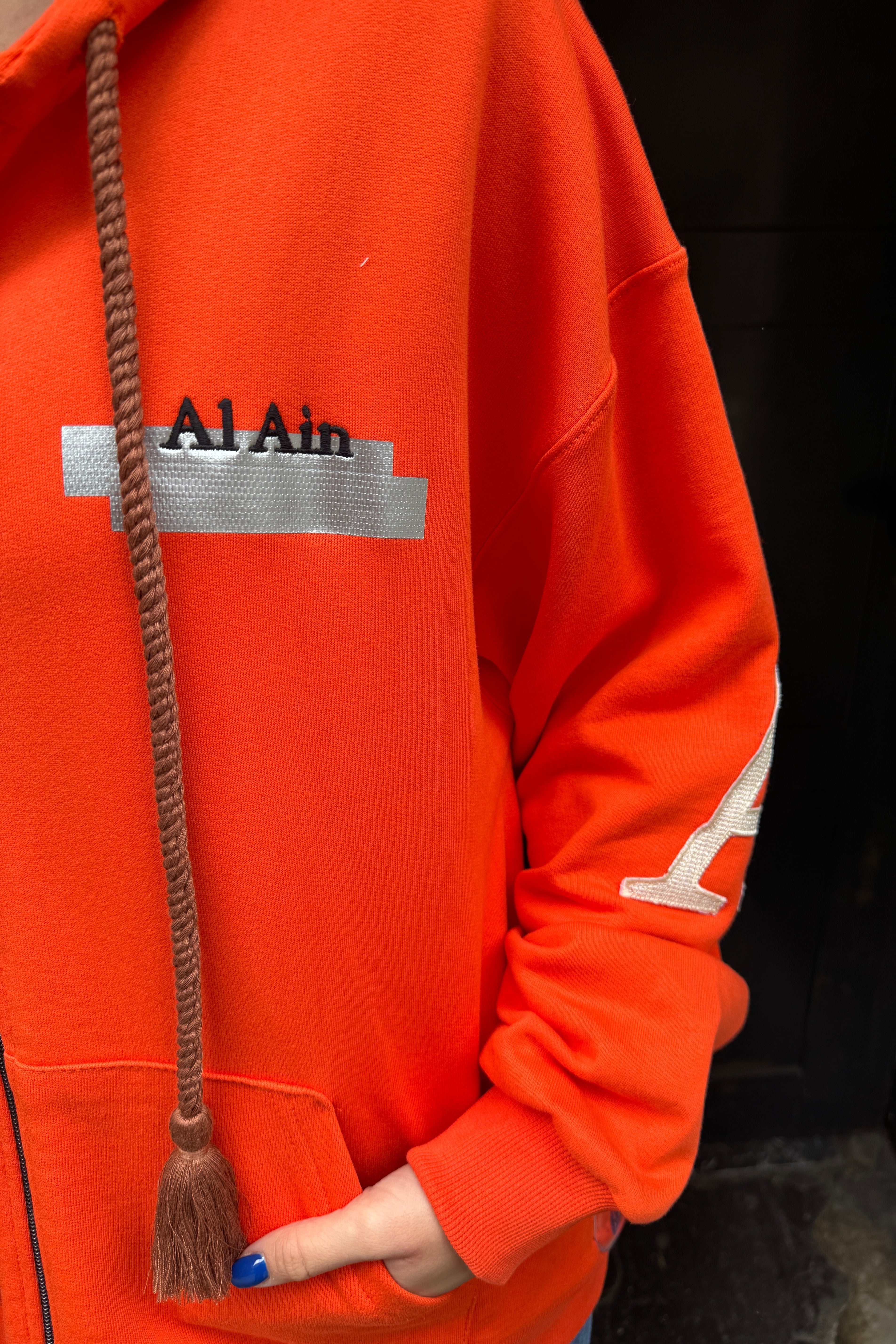 Al Ain AHZX, Orange, Zip Hoodie