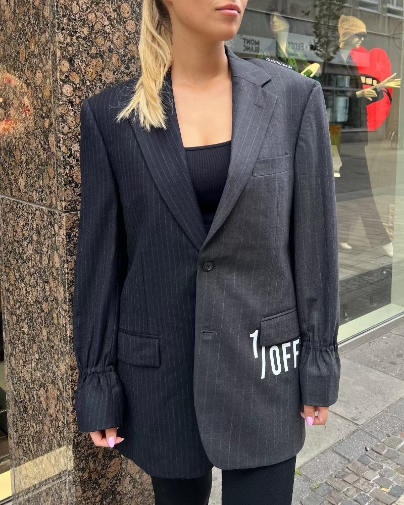 Double, Black/Navy, Blazer
