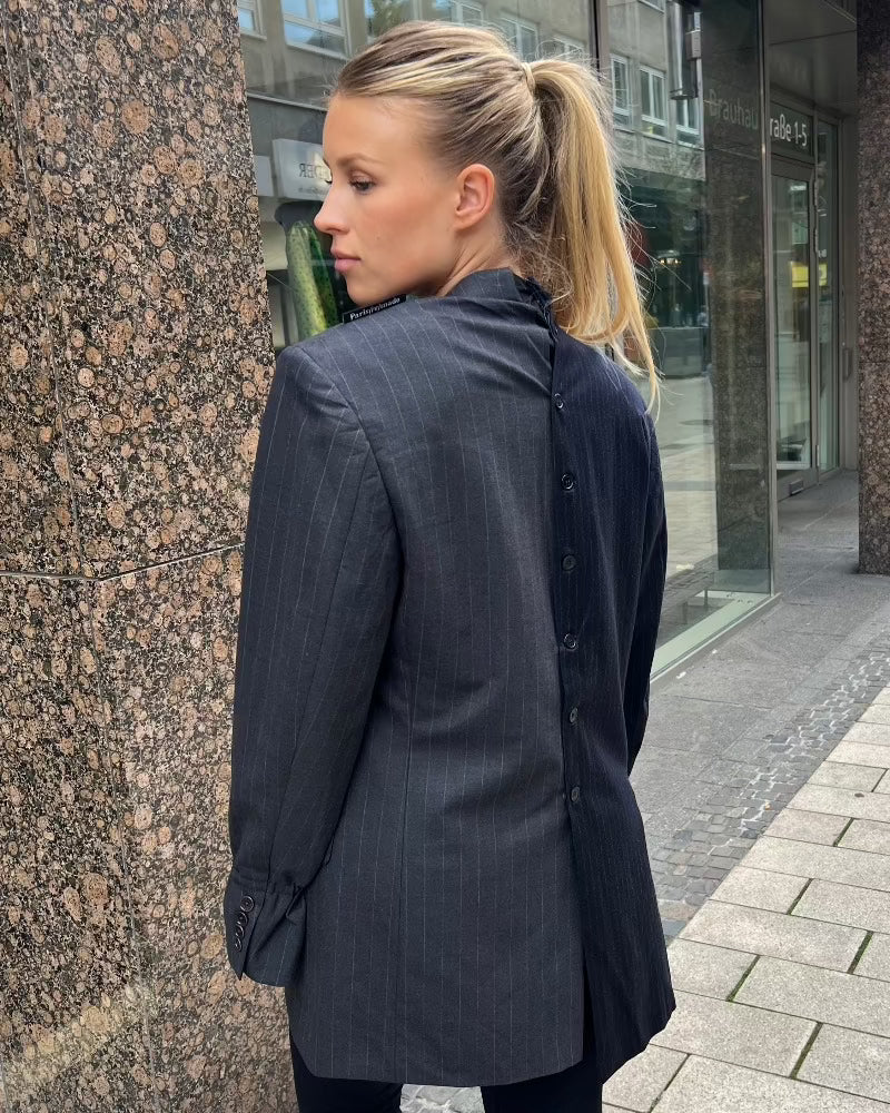 Double, Black/Navy, Blazer