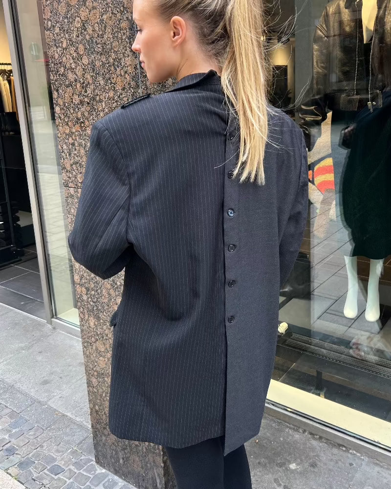 Double, Black/Navy, Blazer