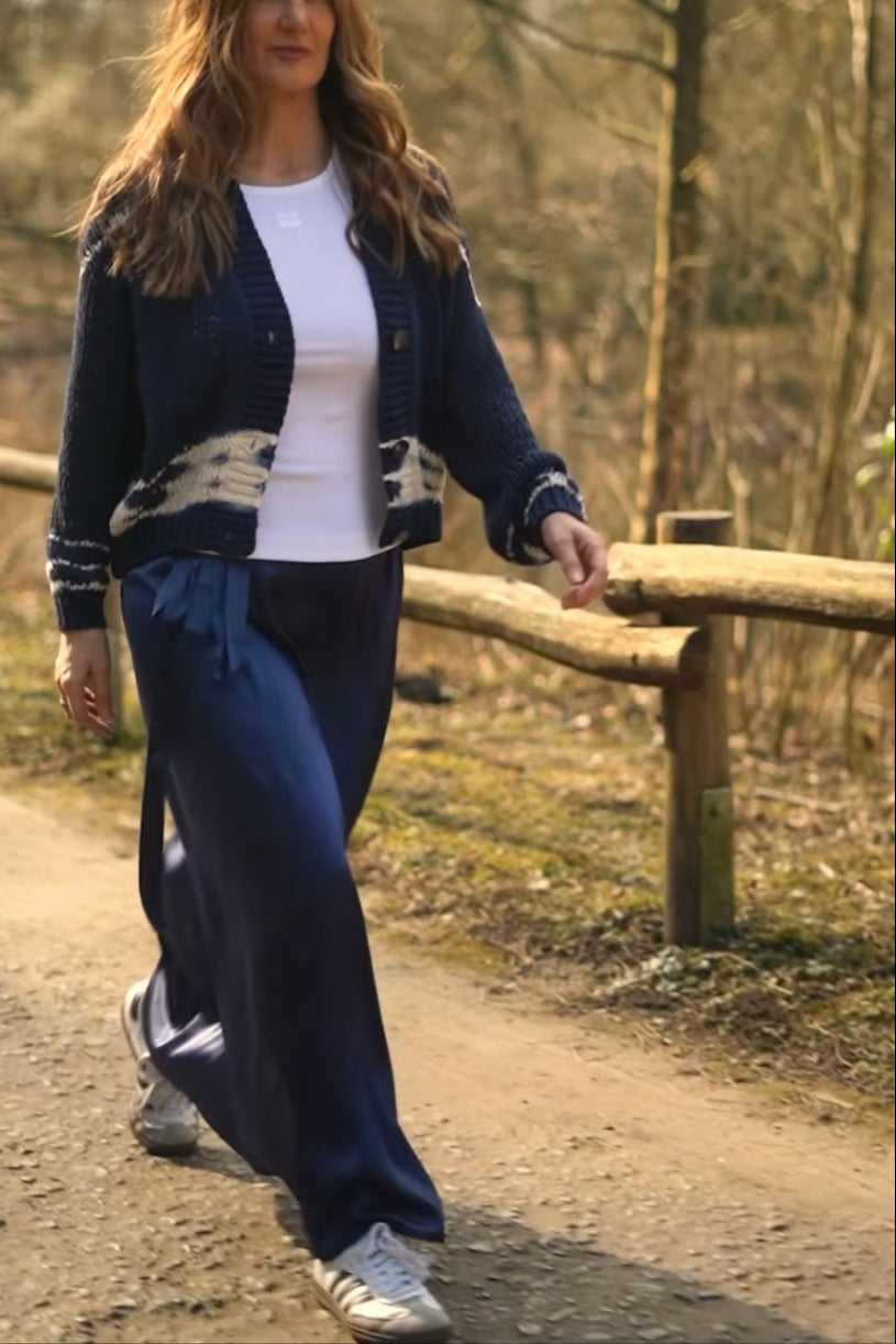 Roberto Collina Gonna Portafoglio, Navy, Skirt B55067