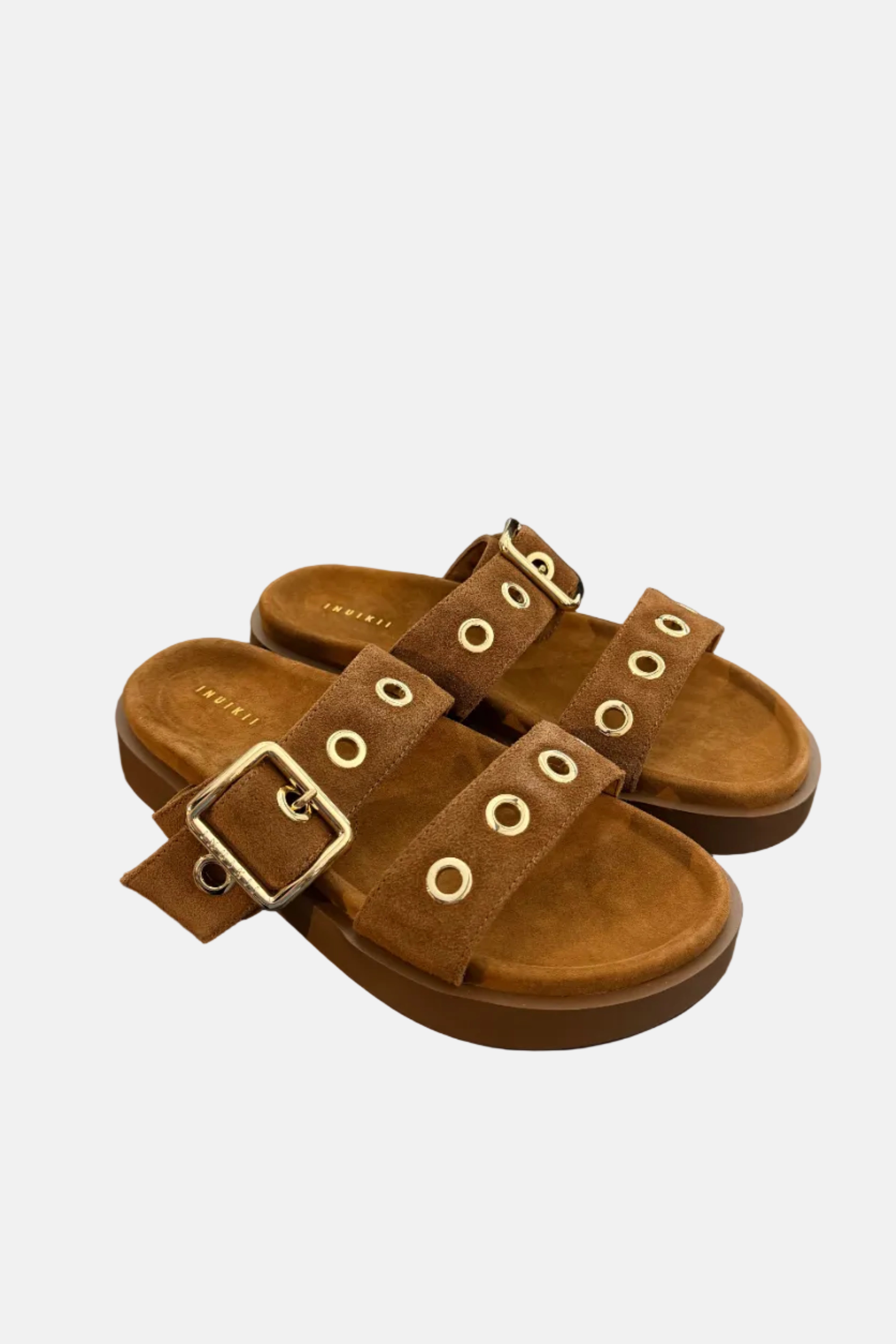 INUIKII Tilda Buckle, Dark Brown, Pantoletten