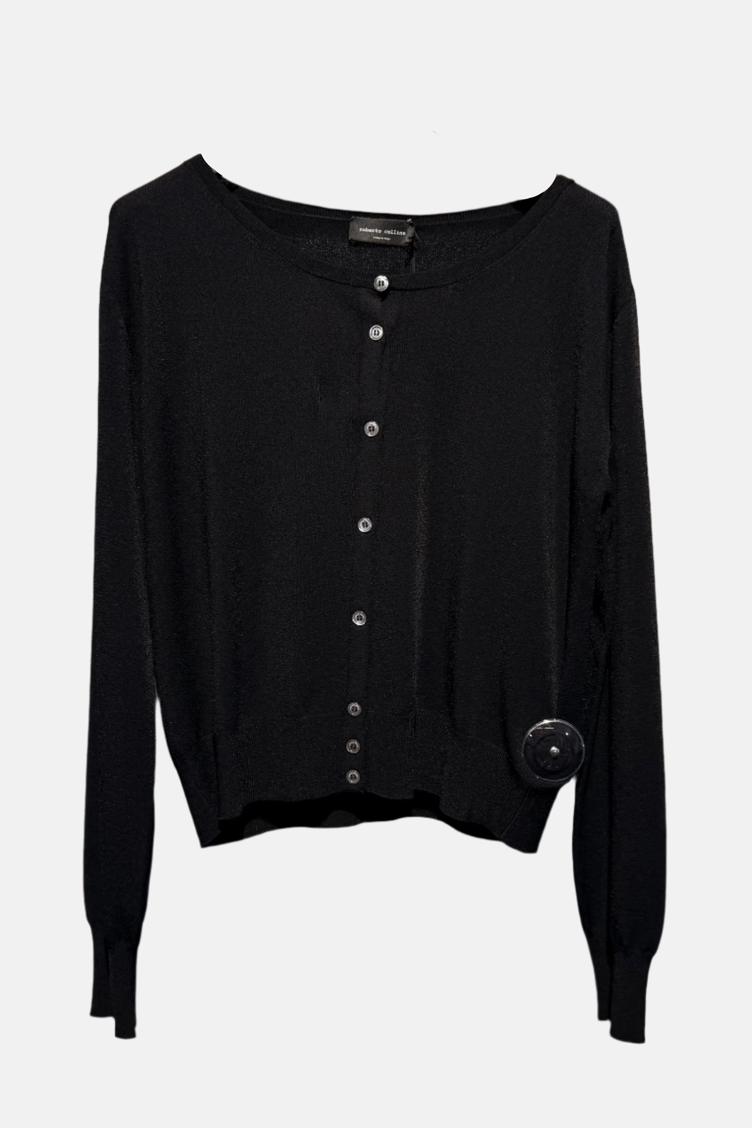 Roberto Collina Coreana, Nero, Cardigan B31020