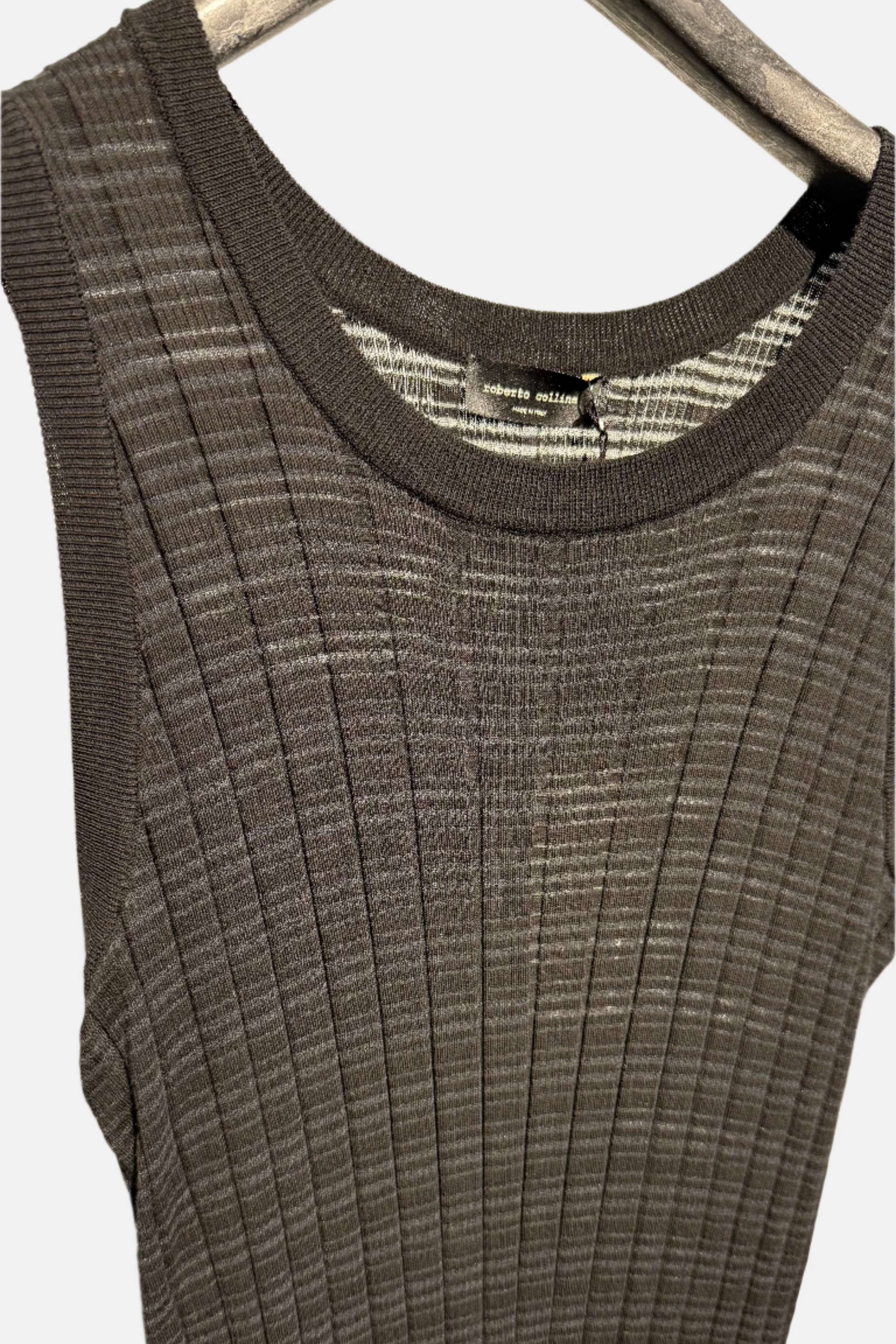 Roberto Collina Abito Canotta, Nero, Kleid B07033