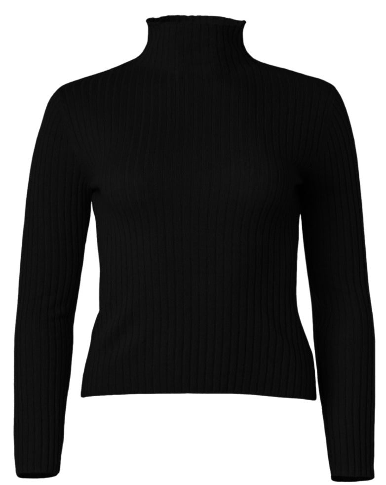 Ariana, Black, Rollkragenpullover